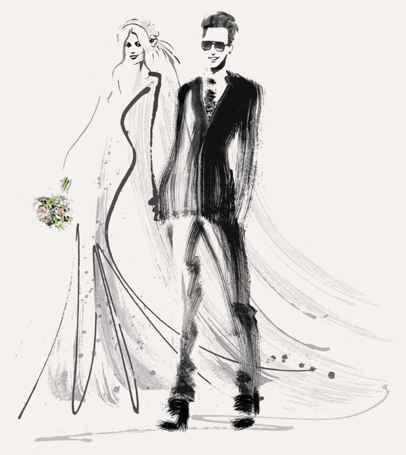 Hochzeitspaar Illustration